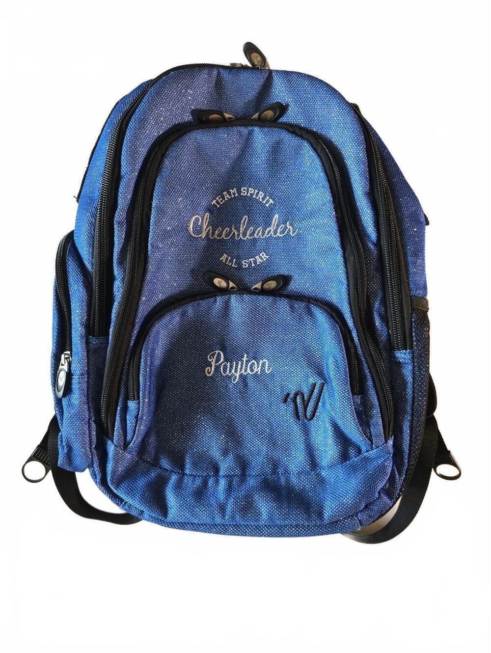 Varsity Spirit Blue Glitter Payton Cheerleader Backpack